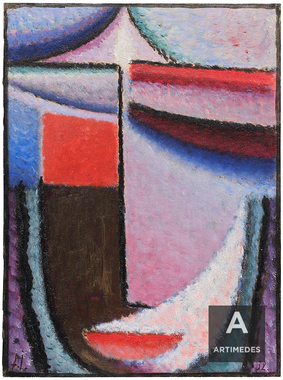 Alexej Jawlensky / Abstrakter Kopf: Amethyst - Front 1