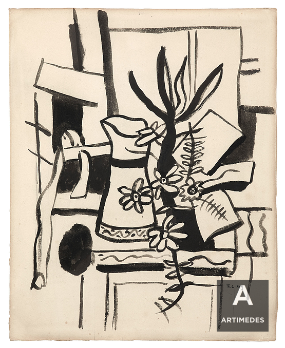 Fernand Léger / Nature Morte Au Pot - Front