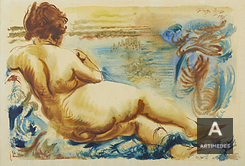Georges Grosz / Female Nude, Cape Cod