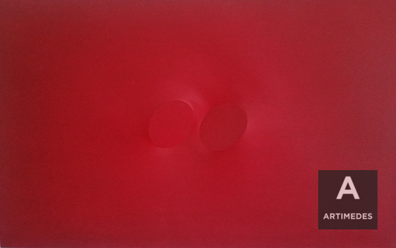 Turi Simeti / Two Red Ovals - 