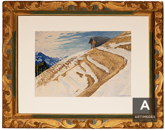 Waldemar Theophil Fink / Winterlandschaft Mit Chalet - front