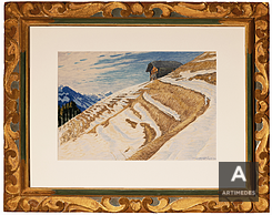 Waldemar Theophil Fink / Winterlandschaft Mit Chalet